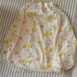 Embroidery skirt floral